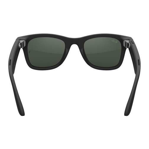 Lunettes Ray-Ban Meta Wayfarer (Gen 1) noir mat verres Transitions® incolore / vert graphite