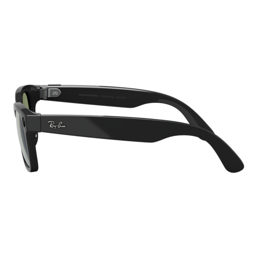 Lunettes Ray-Ban Meta Wayfarer (Gen 1) noir mat verres Transitions® incolore / vert graphite