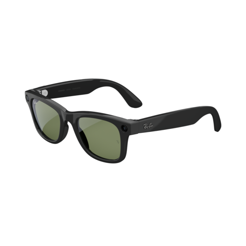Lunettes Ray-Ban Meta Wayfarer noir brillant verres verts (Gen 2)