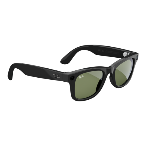 Lunettes Ray-Ban Meta Wayfarer noir brillant verres verts (Gen 2)