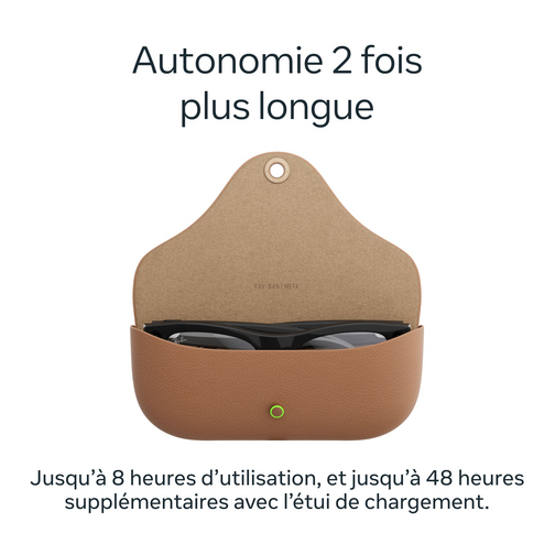 Lunettes Ray-Ban Meta Wayfarer noir brillant verres verts (Gen 2)