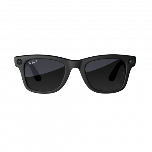 Lunettes Ray-Ban Meta Wayfarer noir mat verres graphite taille 50-22