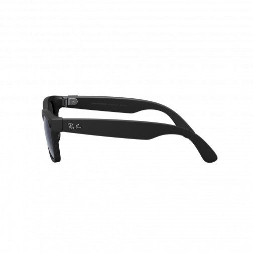 Lunettes Ray-Ban Meta Wayfarer noir mat verres graphite taille 50-22