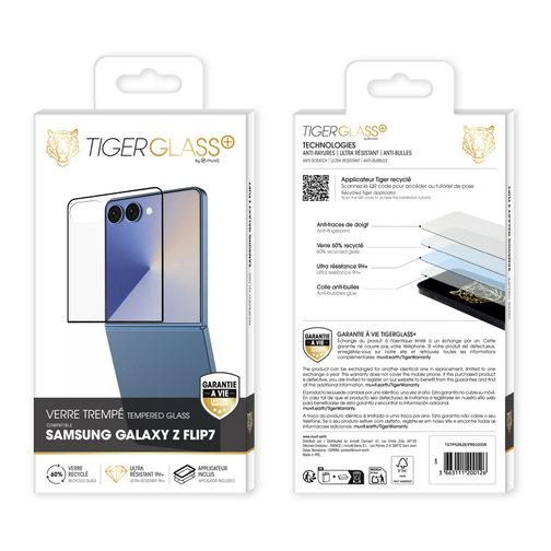Film Tiger Glass+ pour Samsung Galaxy Z Flip7 cristal