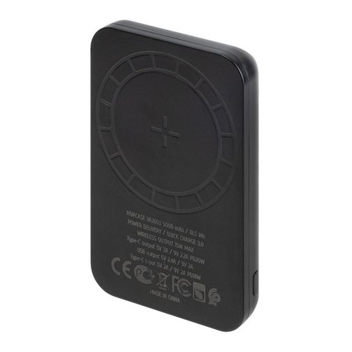 Batterie externe Rivacase compatible MagSafe 5 000 mAh et 20W noire