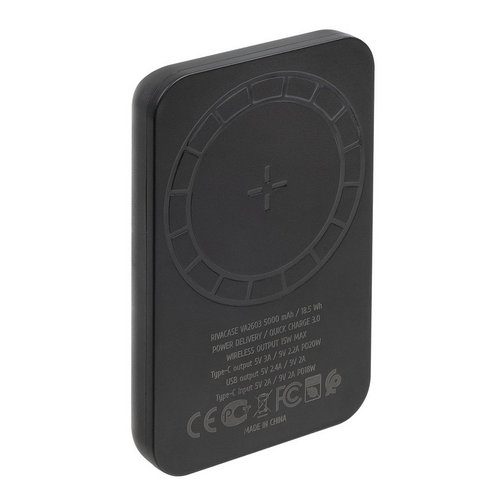 Batterie externe Rivacase compatible MagSafe 5 000 mAh et 20W noire