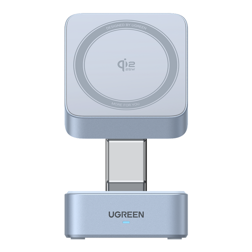 Chargeur à induction Qi 2.2 2-en-1 UGREEN 25W argent