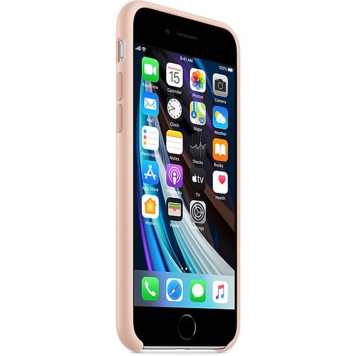 image2_Coque en silicone Apple pour iPhone SE Rose
