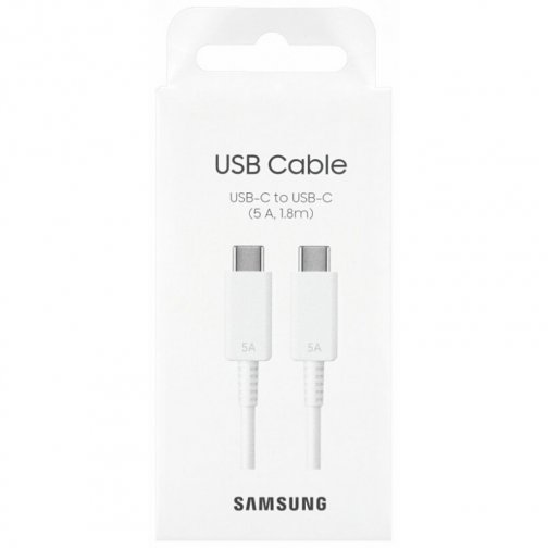 Câble de charge Samsung USB-C vers USB-C 45W blanc 1.8 mètre
