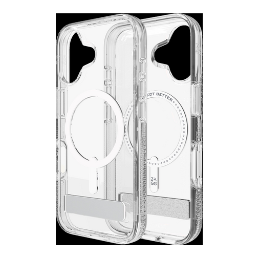 Coque renforcée ZAGG Palace avec support compatible MagSafe pour iPhone 17 cristal