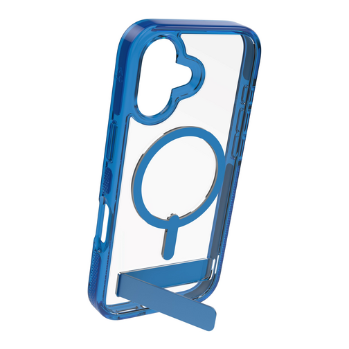 Coque ZAGG Santa Cruz avec support compatible MagSafe pour iPhone 17 bleue