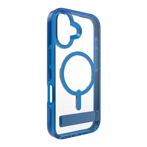 Coque ZAGG Santa Cruz avec support compatible MagSafe pour iPhone 17 bleue