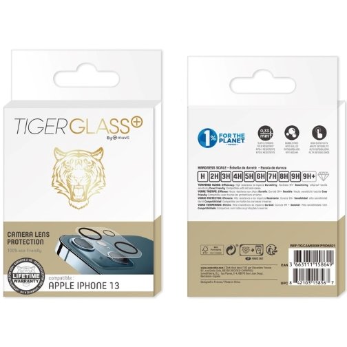 Film Tiger Glass+ pour objectif photo iPhone 13