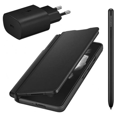 Pack Etui à rabat, S Pen et Chargeur secteur pour Samsung Z Fold3