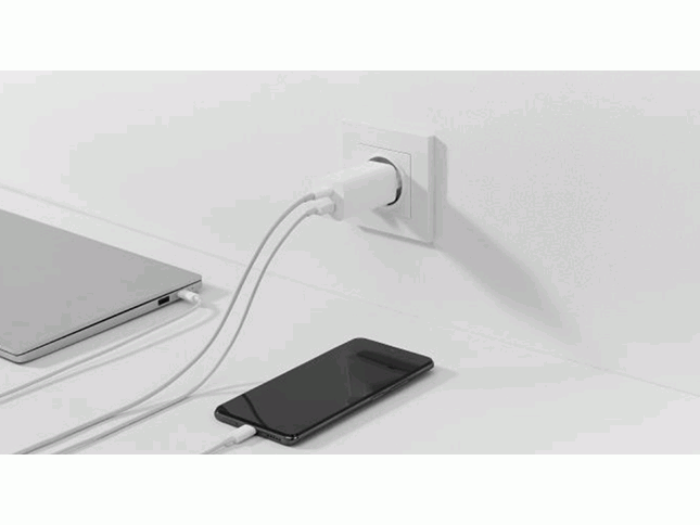 Chargeur secteur Xiaomi 2 ports USB-A & C 65W et câble USB-C