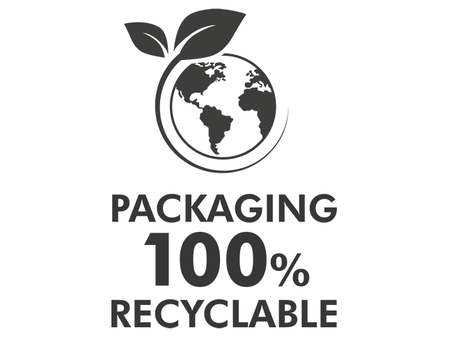 Packaging 100% recyclable