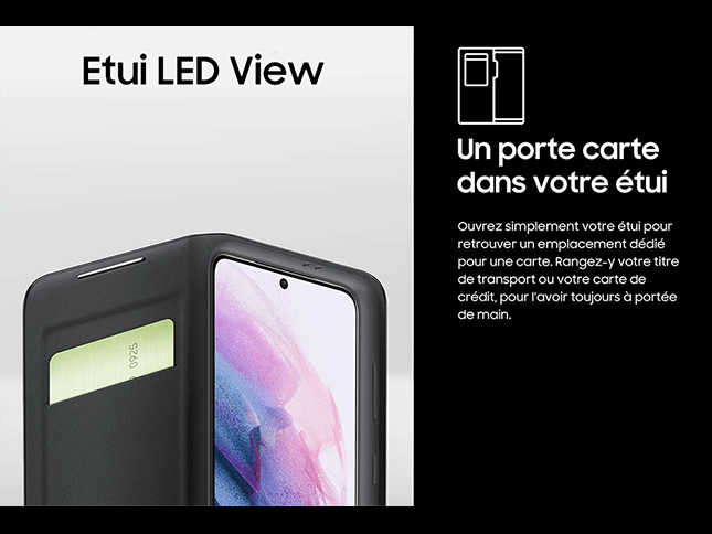 Etui à rabat Led View Samsung Galaxy S21 Ultra Noir