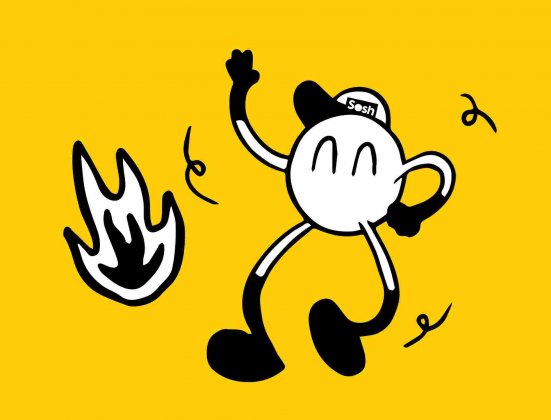 Mascotte Sosh contente du taux à 0%