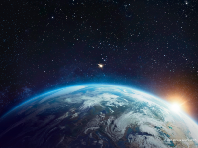 Image de la terre vue de l'espace