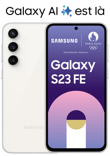 Galaxy S23 FE blanc de face