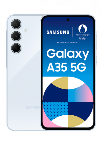 Visuel Galaxy A35 5G Bleu de face