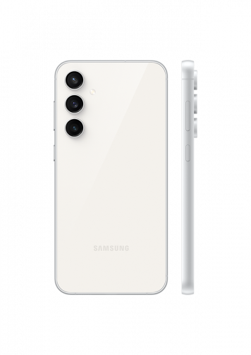 Galaxy S23 FE blanc de dos et de profil