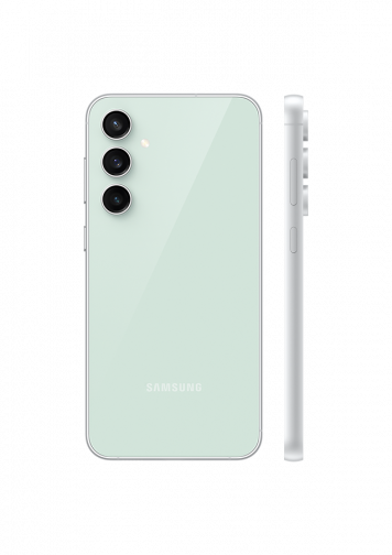 Visuel Galaxy S23 FE vert de dos et de profil 