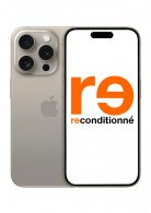 iPhone 15 Pro Titane Naturel 128Go Reconditionné Très Bon état