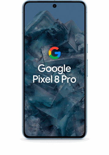 Google Pixel 8 Pro Bleu de face.