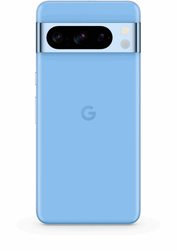 Google Pixel 8 Pro Bleu de dos.