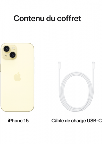 Visuel iPhone 15 + cable USB C