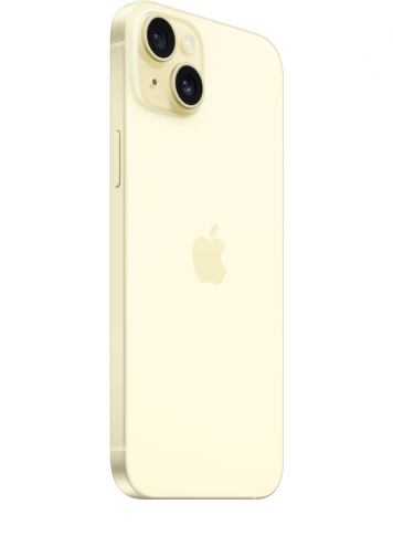 Visuel de dos iPhone 15 Plus jaune