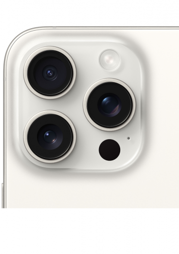 Visuel capteurs photos iPhone 15 Pro Max Titane blanc 