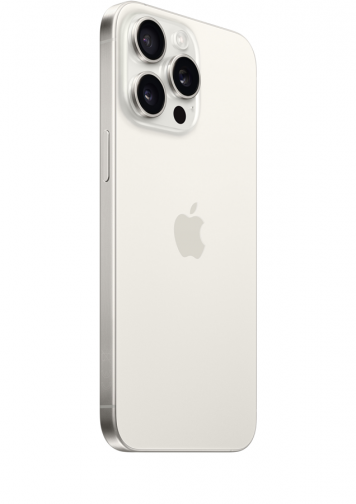 Visuel de 3/4 iPhone 15 Pro Max Titane blanc 
