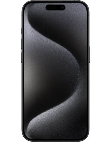 Visuel iPhone 15 pro noir de face 