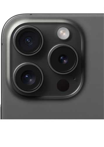 Visuel iPhone 15 pro noir appareil photo