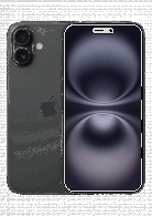 Visuel iPhone 16 Plus Noir de face et de dos