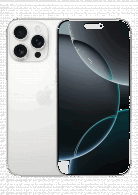 Visuel iPhone 16 Pro Max Titane Blanc de face et de dos