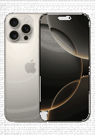 Visuel iPhone 16 Pro Max Titane Naturel de face et de dos