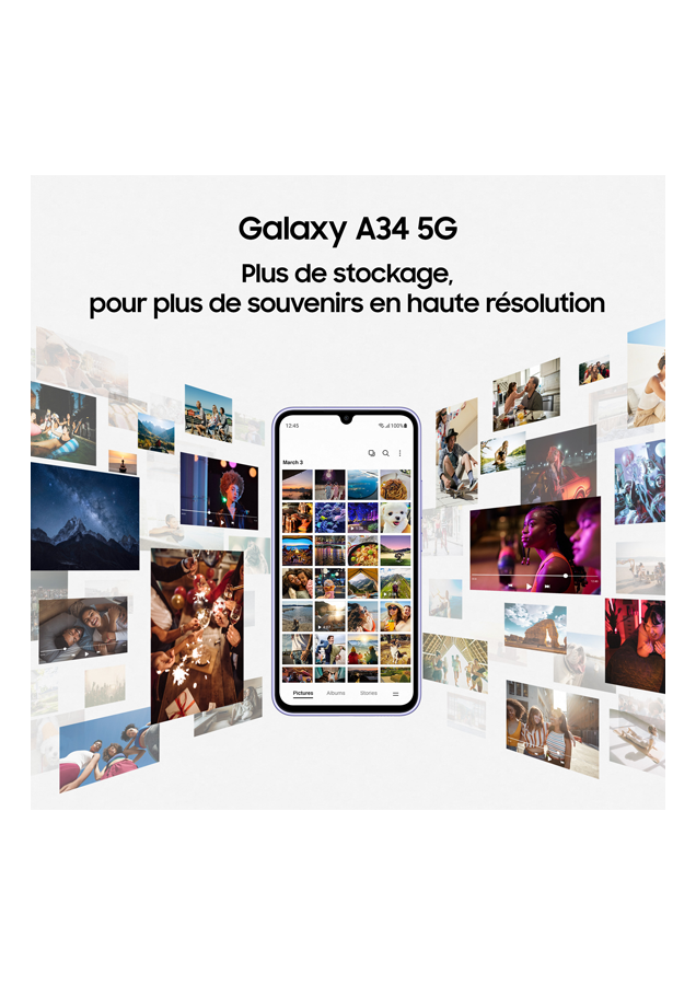 Samsung Galaxy A34 5G 16,8 cm (6.6) Double SIM hybride USB Type-C 6 Go 128  Go 5000 mAh Graphite au meilleur prix
