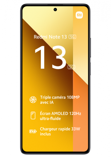 Visuel de face du Xiaomi Redmi Note 13 5G