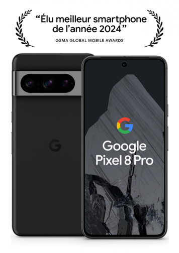 Visuel de dos et de face du Google Pixel 8 Pro 