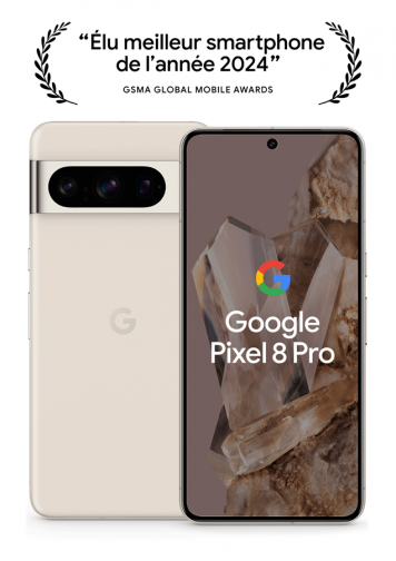 Visuel de dos et de face du Google Pixel 8 Pro 