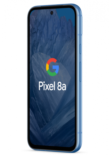 Visuel Google Pixel 8a Bleu face 3/4 gauche