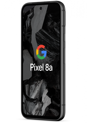 Visuel Google Pixel 8a Noir face 3/4 gauche