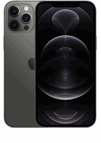 vue iPhone 12 Pro Max gris de face et dos avec appareil photo