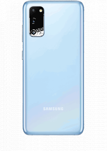 visuel Galaxy S20 5G bleu clair de dos