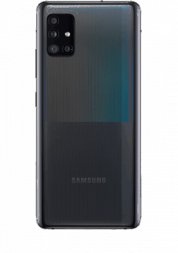 visuel Galaxy A51 noir de dos