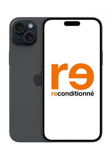 iPhone 15 Plus Noir 128 Go Reconditionné Excellent Etat