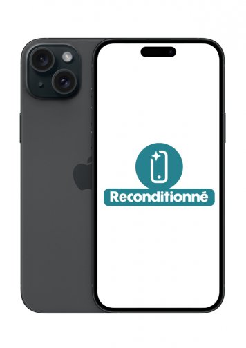 iPhone 15 Plus Noir 128 Go Reconditionné Excellent Etat